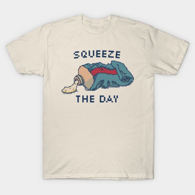 Squeeze The Day - 8Bit Pixel Art T-Shirt by pxlboy